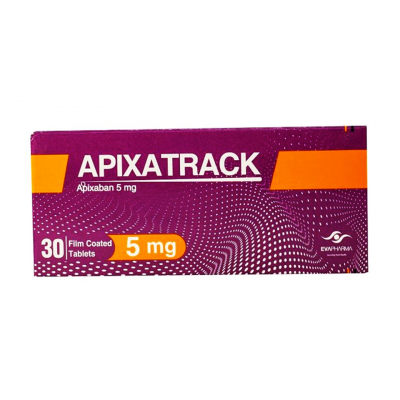 APIXATRACK 5 MG ( APIXABAN ) 30 FILM-COATED TABLETS